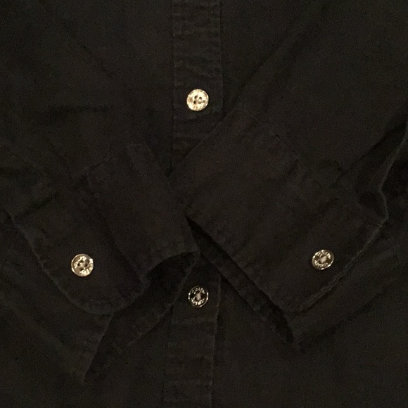 Chaps XL Navy Button Up Top - Picture 3 of 3